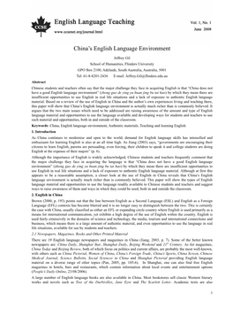 China's English Language Environment