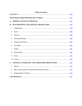 CHAPTER 17 International Conflict Resolution and Avoidance