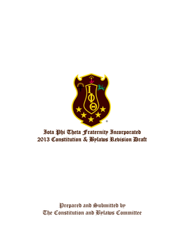 Constitution of Iota Phi Theta Fraternity Incorporated