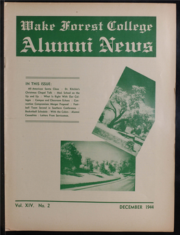 Wake Forest College Alumni News [December 1944]