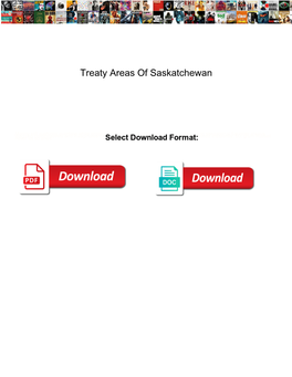 Treaty Areas of Saskatchewan