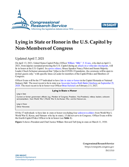 Lying in State Or Honor in the U.S. Capitol by Non-Members of Congress