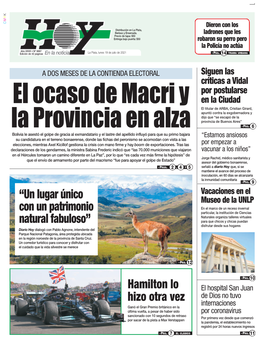 El Ocaso De Macri Y La Provincia En Alza