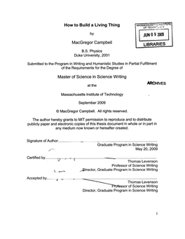 EN 0 9 2009 Master of Science in Science Writing