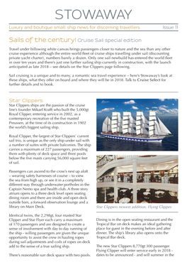 STOWAWAY Luxury and Boutique Small Ship News for Discerning Travellers Issue 11