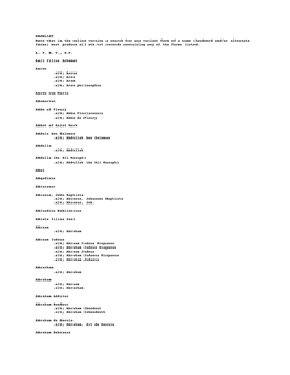 Etk/Evk Namelist