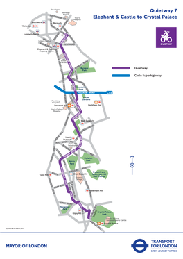 Quietway 7 Elephant & Castle to Crystal Palace