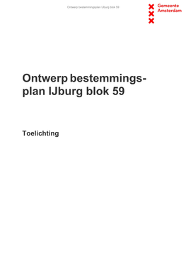 Ontwerpbestemmings- Plan Ijburg Blok 59