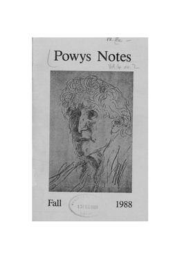 Powys Notes 4.2 Fall 1988