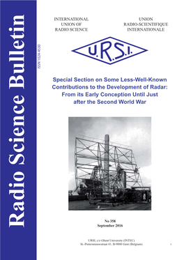 Bulletin Special Section on Some Less-Well-Known Contributions To