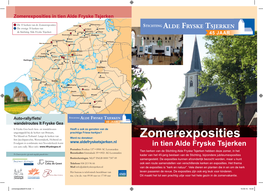 Zomerexposities in Tien Alde Fryske Tsjerken