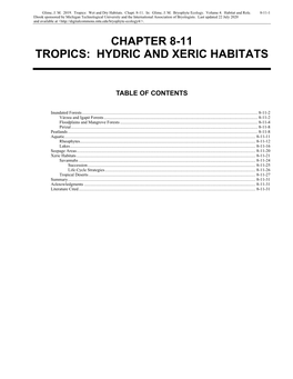 Hydric and Xeric Habitats