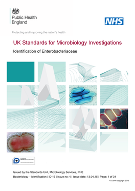 UK Standards for Microbiology Investigations