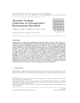 Accurate Garbage Collection in Uncooperative Environments Revisited