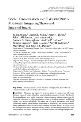 MAMMALS: Integrating Theory and Empirical Studies