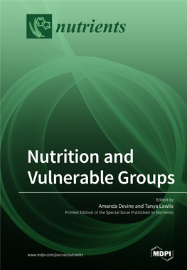 Nutrition and Vulnerable Groups Nutrients