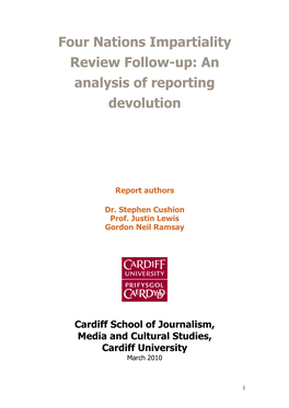 Four Nations Impartiality Review Follow-Up: an Analysis of Reporting Devolution