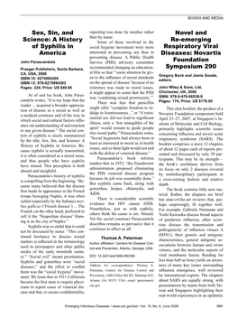 Sex, Sin, and Science: a Respiratory Syndrome (SARS)