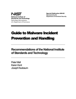 Guide to Malware Incident Prevention and Handling