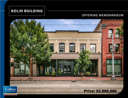 Price: $2,000,000 KOLIN BUILDING