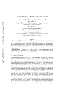 Cuckoo Search: a Brief Literature Review