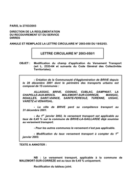 Modification Versement Transport Agglomeration De Brive