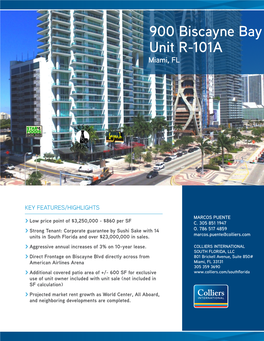 900 Biscayne Bay Unit R-101A Miami, FL