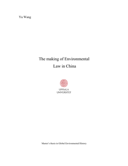 The Making of Environmental Law in China