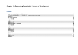 Supporting Sustainable Patterns of Development