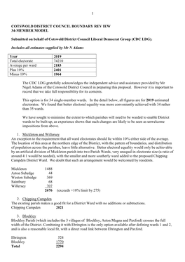 1 Cotswold District Council Boundary Rev Iew 34