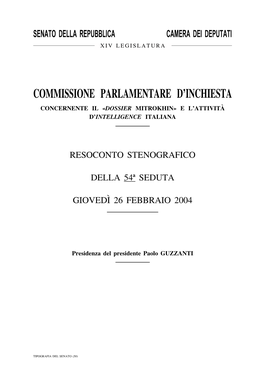 Commissione Parlamentare D'inchiesta