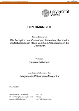 Diplomarbeit