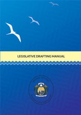 Legislative Drafting Manual for Nauru