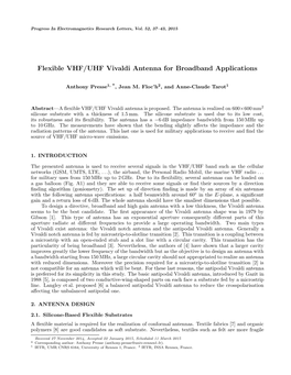 Flexible VHF/UHF Vivaldi Antenna for Broadband Applications