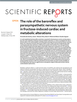 The Role of the Baroreflex and Parasympathetic Nervous System In