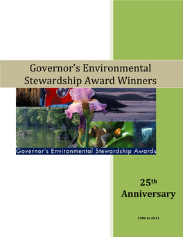 Governor's Environmental Stewardship Award Winners