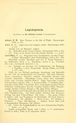 Lepidoptera. Robert Lucas
