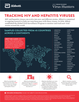 TRACKING HIV and HEPATITIS VIRUSES TRACKINGHIV and Hepatitis Viruses HIV Can Evolve and Into New HEPATITIS and Di Erent Strains