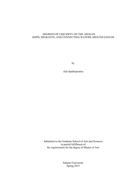 Degrees of Liquidity on the Aegean: Ships, Migrants, and Connecting Waters Around Lesvos