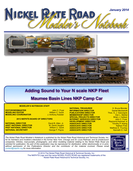Adding Sound to Your N Scale NKP Fleet Maumee Basin Lines NKP Camp Car