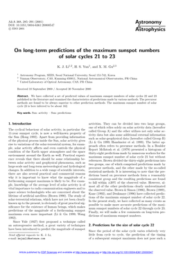 On Long-Term Predictions of the Maximum Sunspot Numbers of Solar Cycles 21 to 23