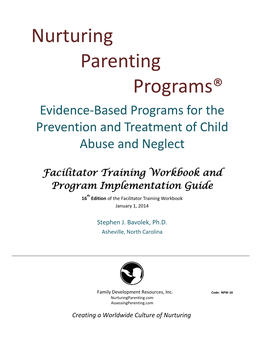 Evidence-Based Programs for the Prevention and Treatment of Child Abuse and Neglect