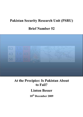 Pakistan Security Research Unit (PSRU)