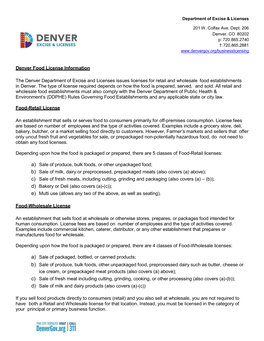 Denver Food License Information(PDF, 309KB)