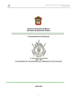 Gobierno Del Estado De México Secretaría De Desarrollo Urbano