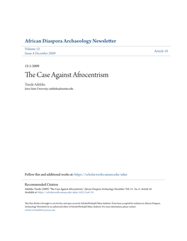 The Case Against Afrocentrism