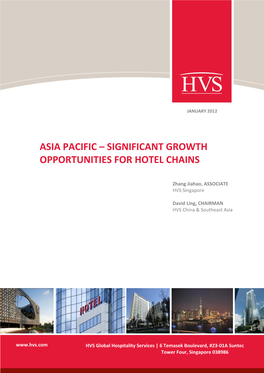 Asia Pacific – Significant Growth Opportunities for Hotel Chains