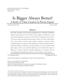 The Effect of Managerial Turnover on Stock Market Performance*