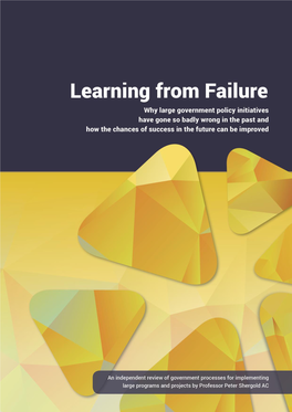 Learning from Failure by Professor Peter Shergold