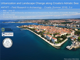 Urbanization and Landscape Change Along Croatia's Adriatic Sea